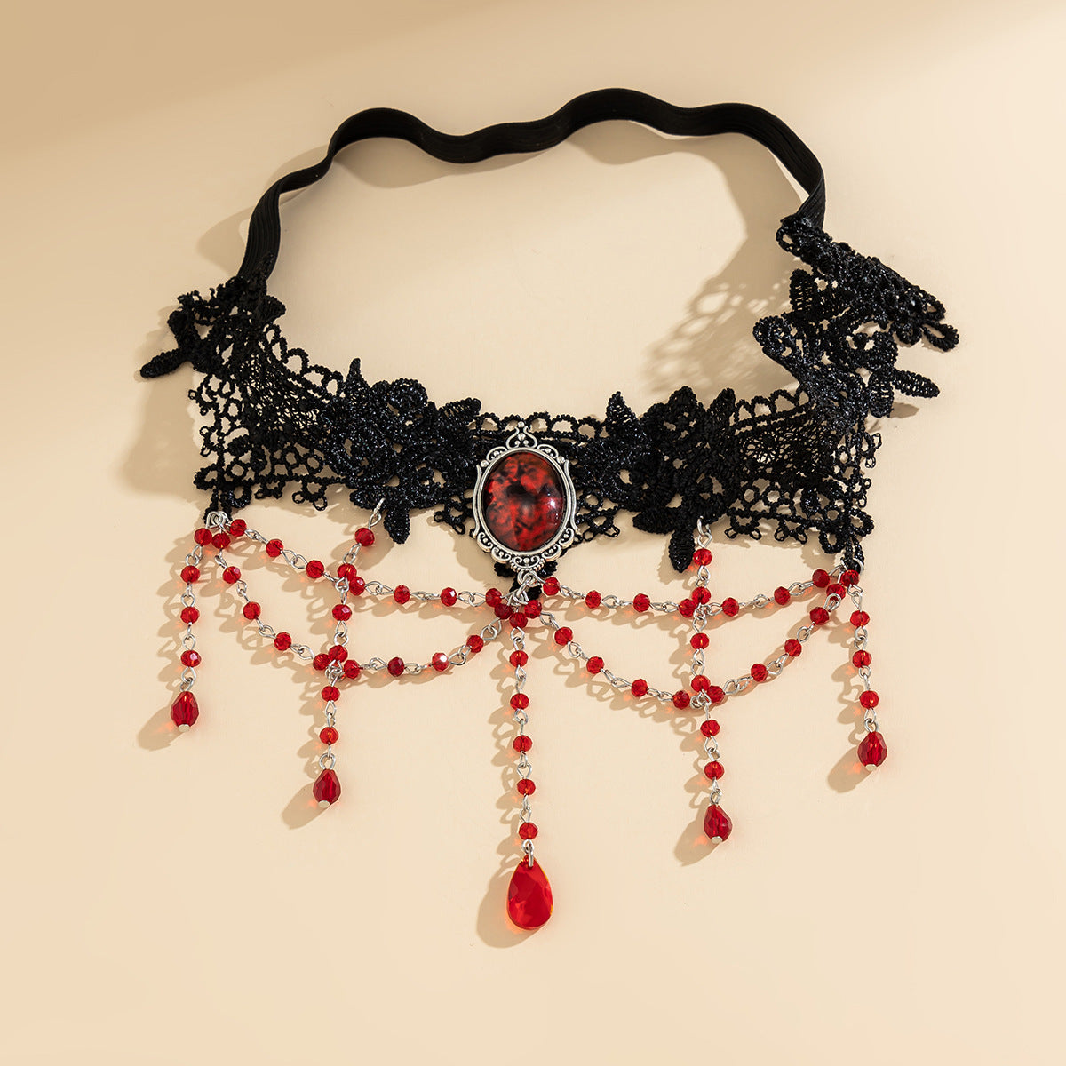 Gothic style pure desire lace leg chain red crystal sexy leg ring