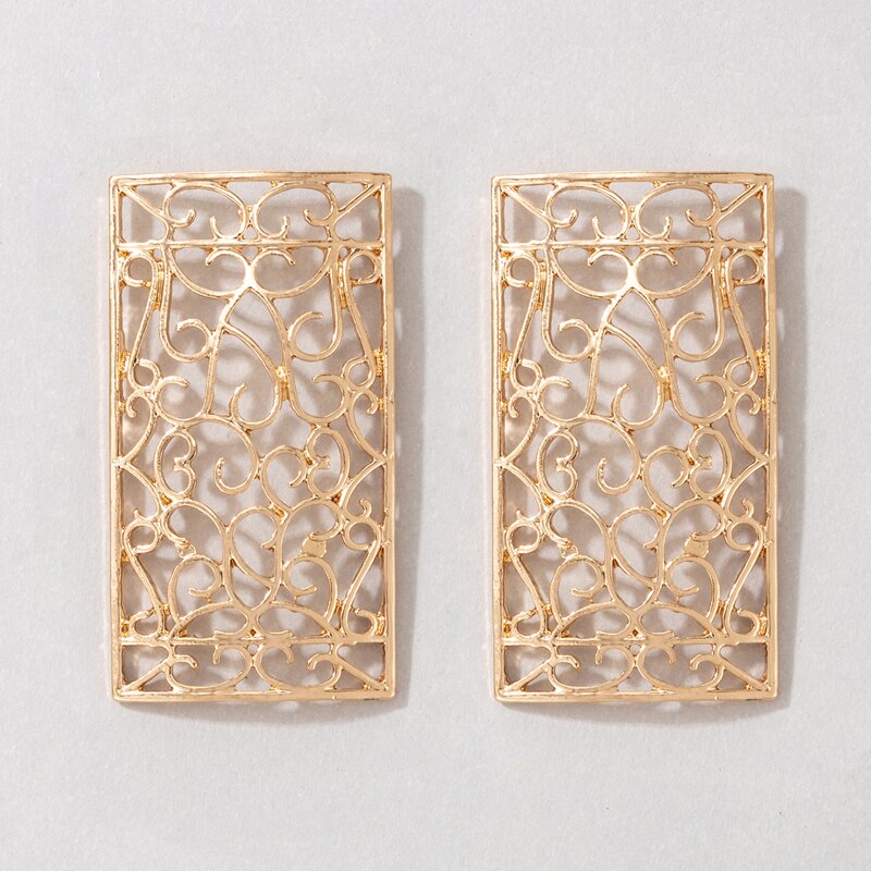 Gold Alloy Leg Charm Earrings