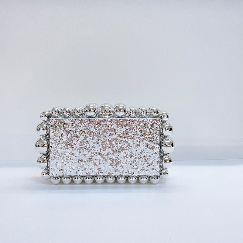 Acrylic Cloud Gel Bag Sparkling Bead Women's Bag