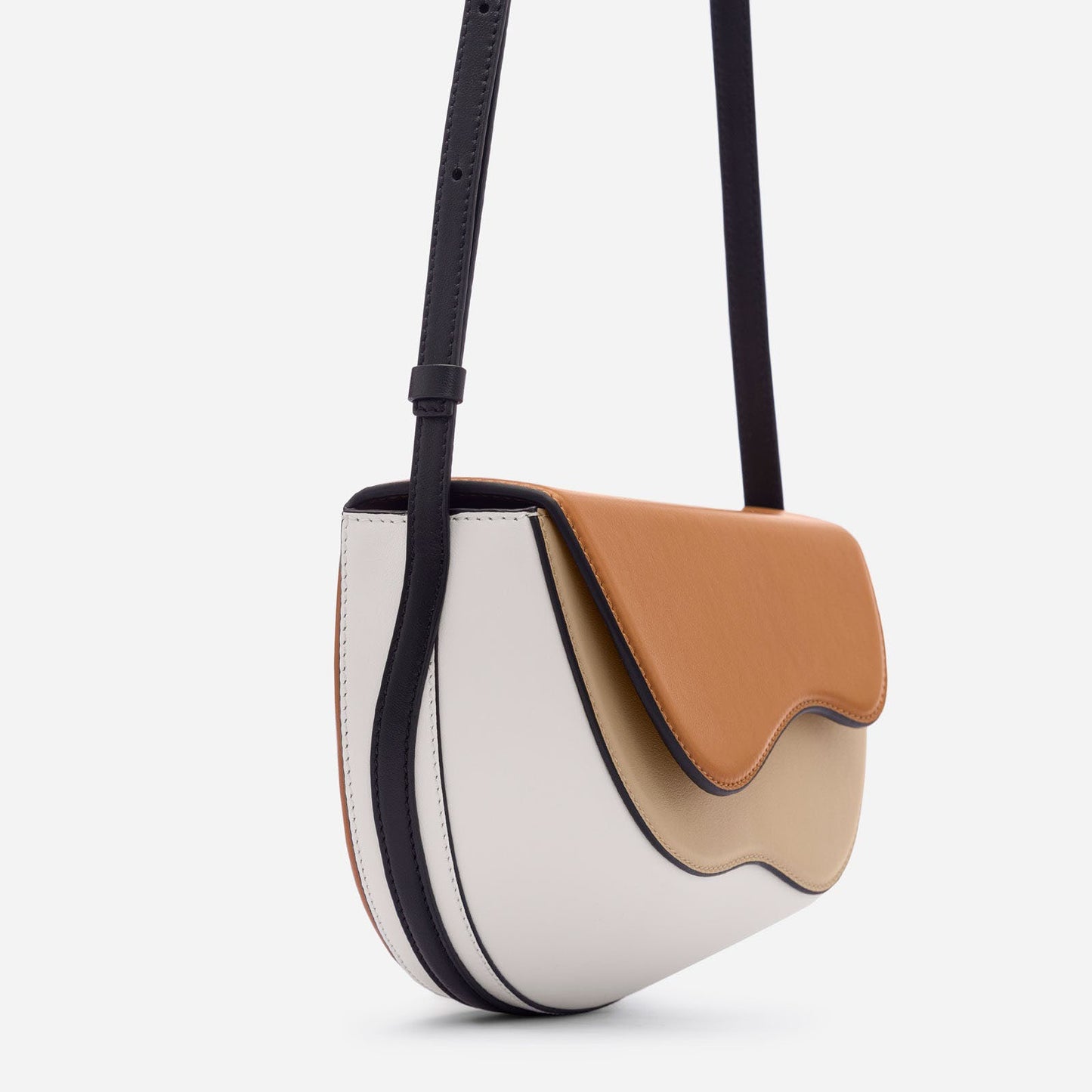 Spliced Single Shoulder Contrast Crossbody Handbag