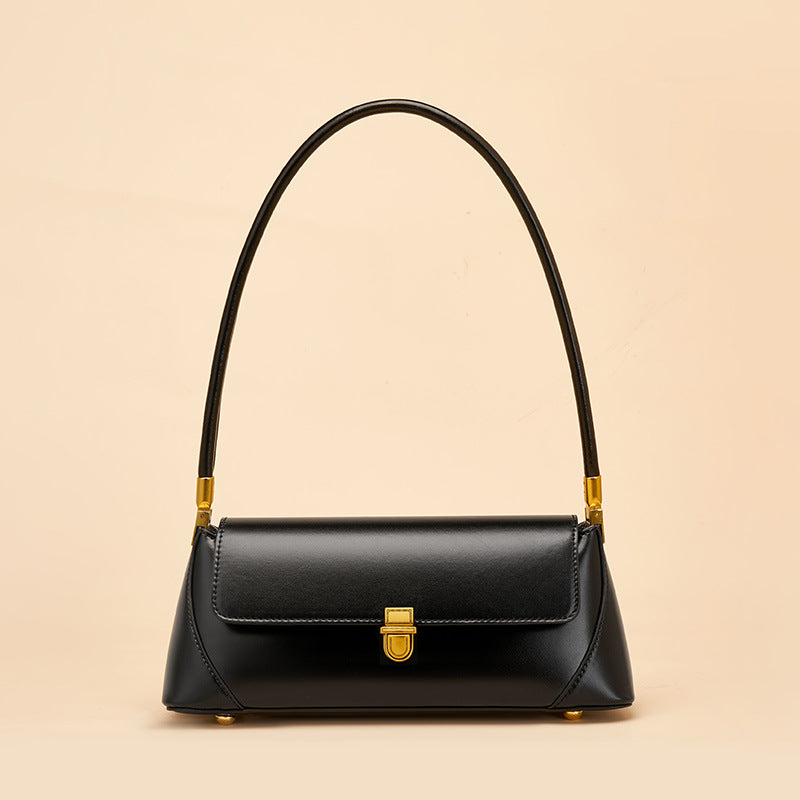 French Baguette Summer Genuine Leather Handbag