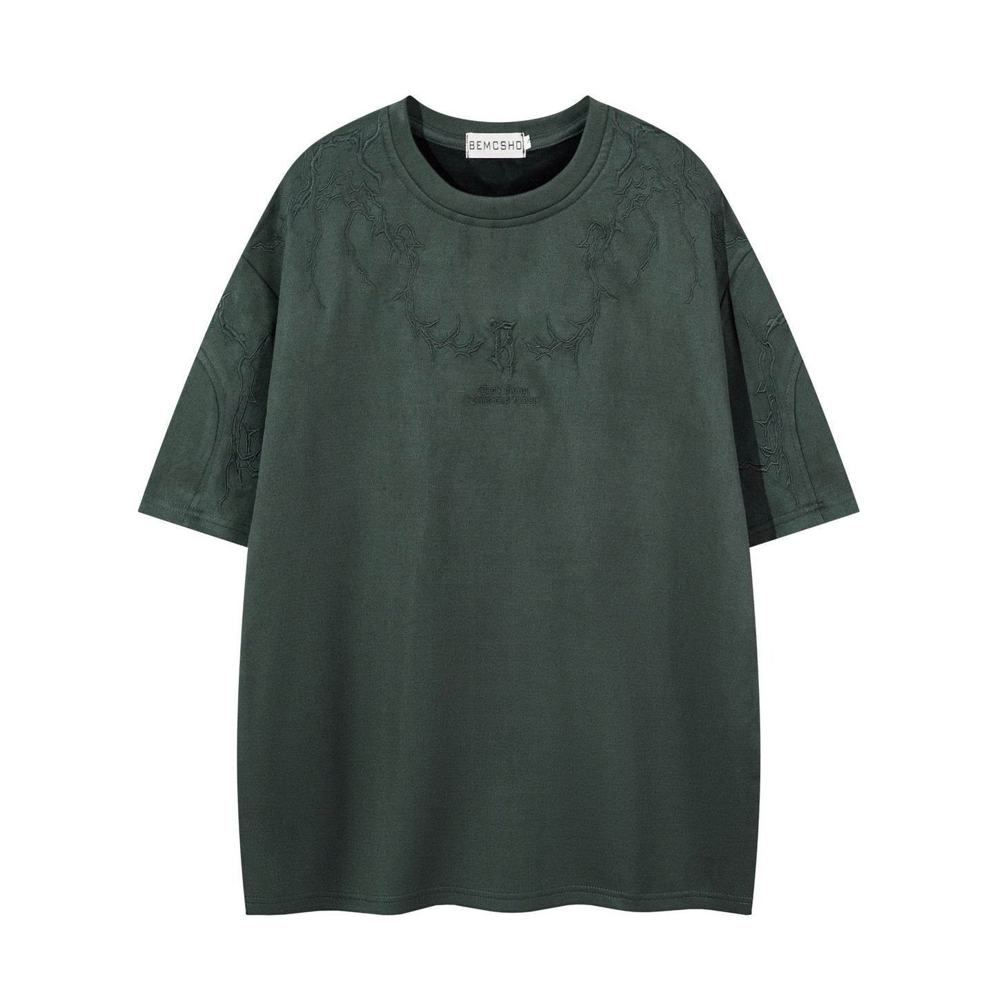 Embroidered short sleeved T-shirt top