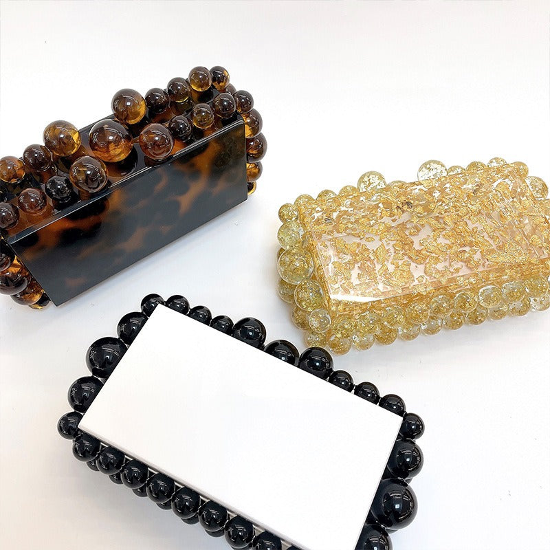 Acrylic Cloud Gel Bag Sparkling Bead Women's Bag