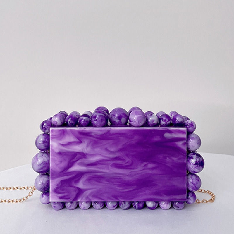 Acrylic Cloud Gel Bag Sparkling Bead Women's Bag