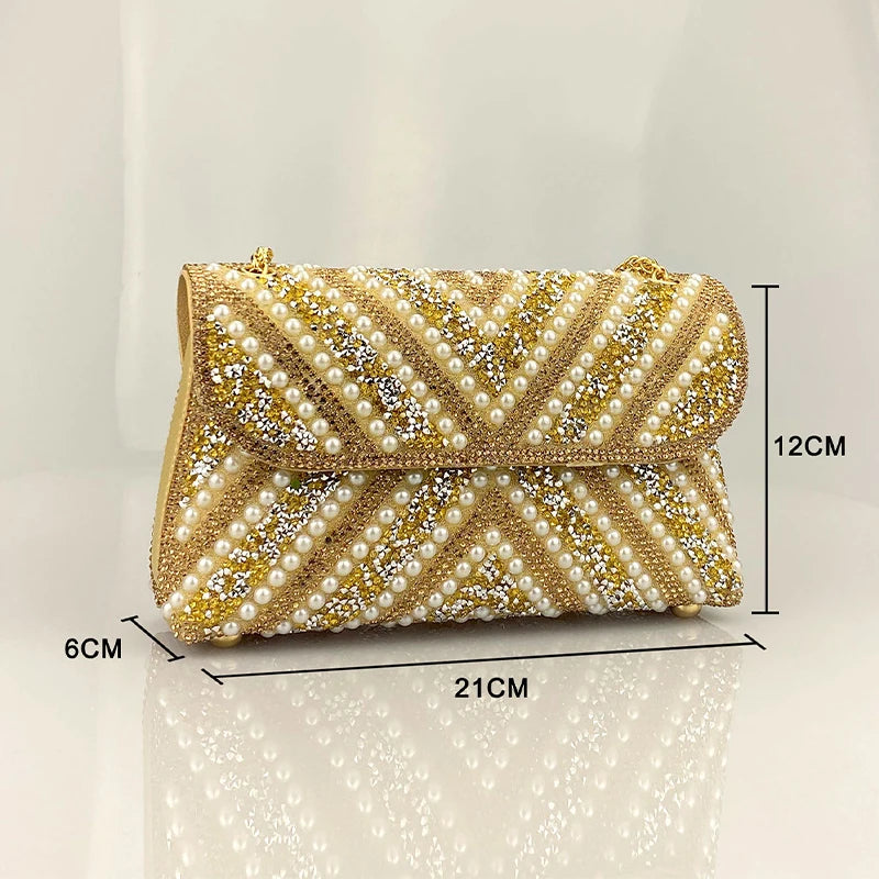 Water Diamond Underarm Handheld Bag