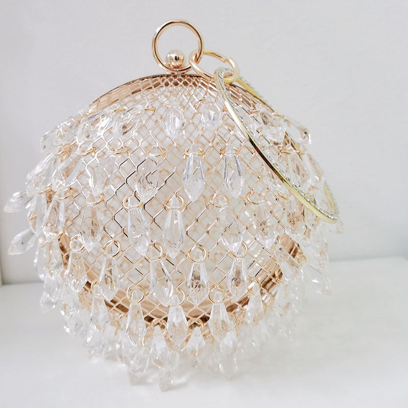 Waterdrop Birdcage Acrylic Handheld Dinner Bag