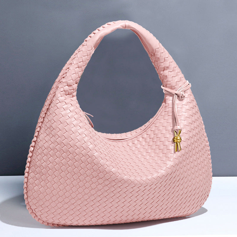 Fashion Handwoven Crescent Dumpling Bag