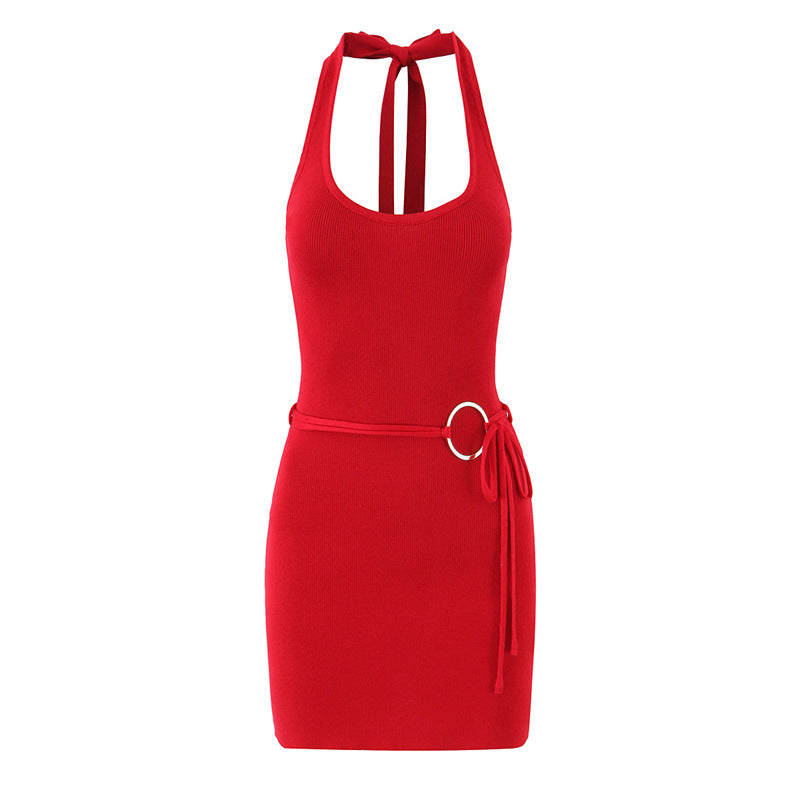 Unique Versatile Casual Halter Neck Spicy Girl Dress