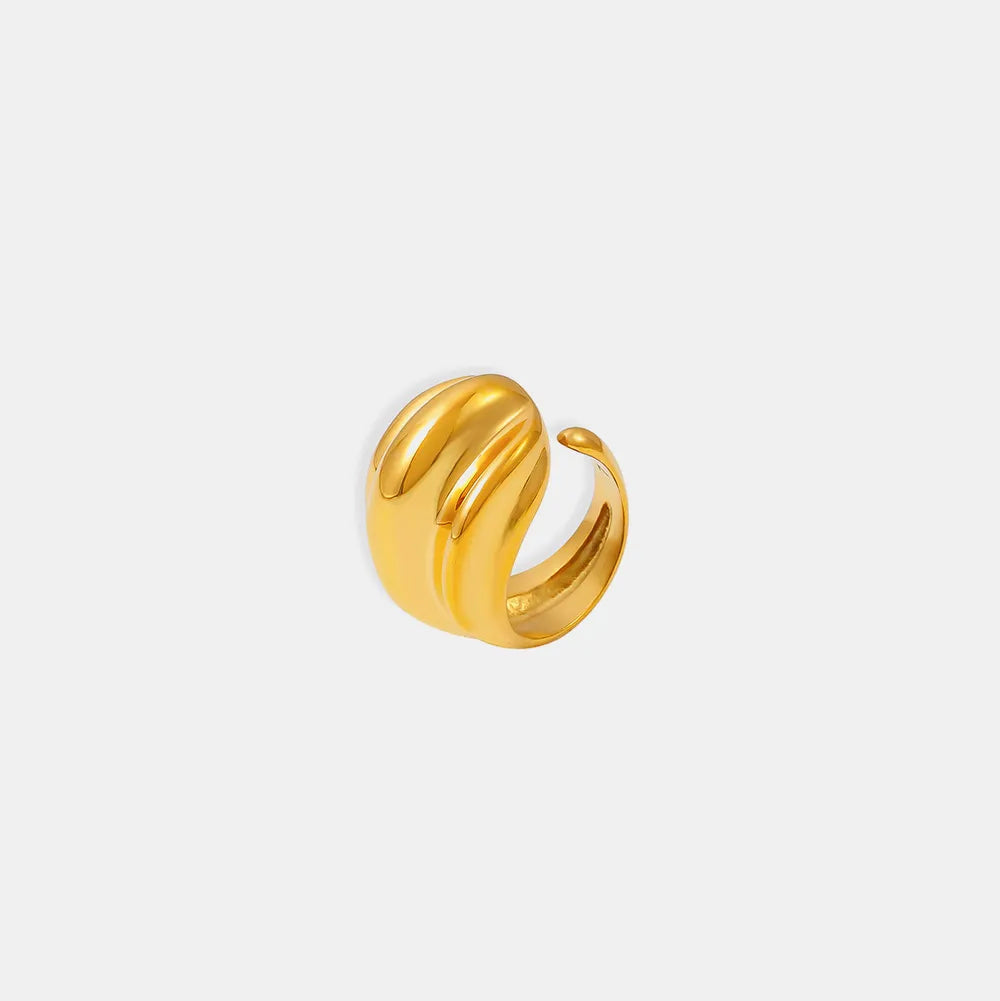 18K Gold-Plated Titanium Steel Open Ring Set