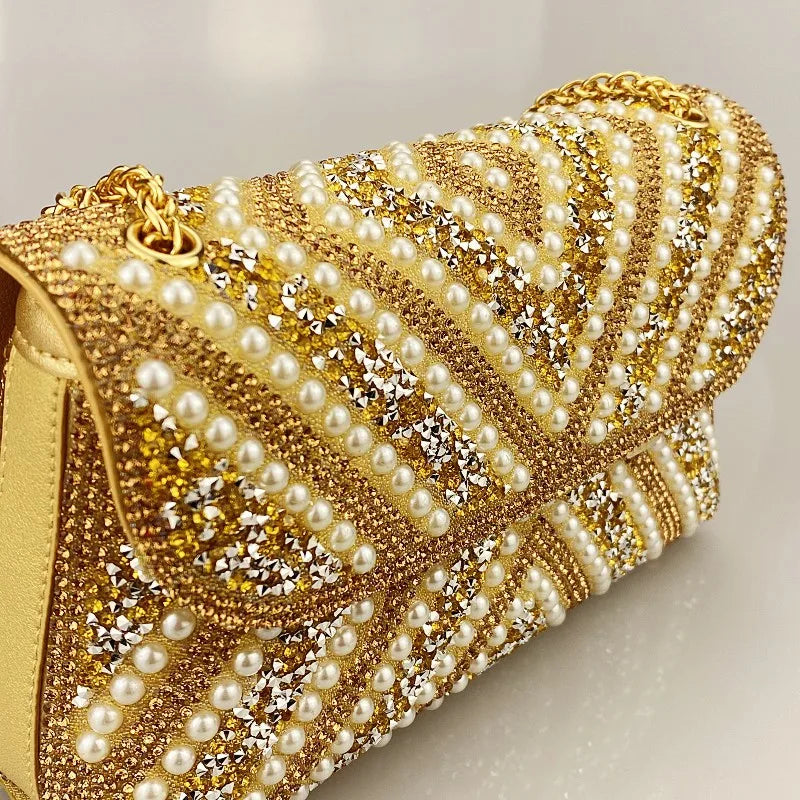 Water Diamond Underarm Handheld Bag