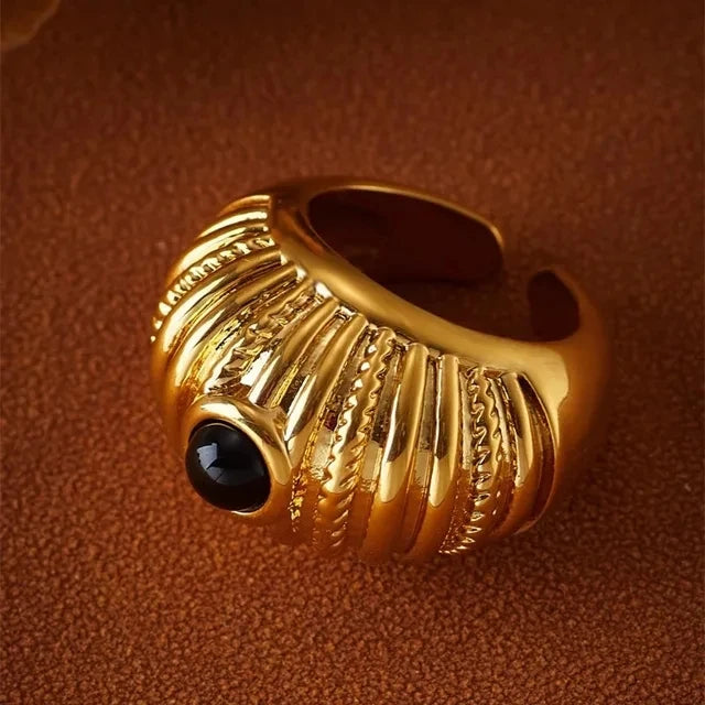 Luxury Style Europe And America Metal Gold Ring