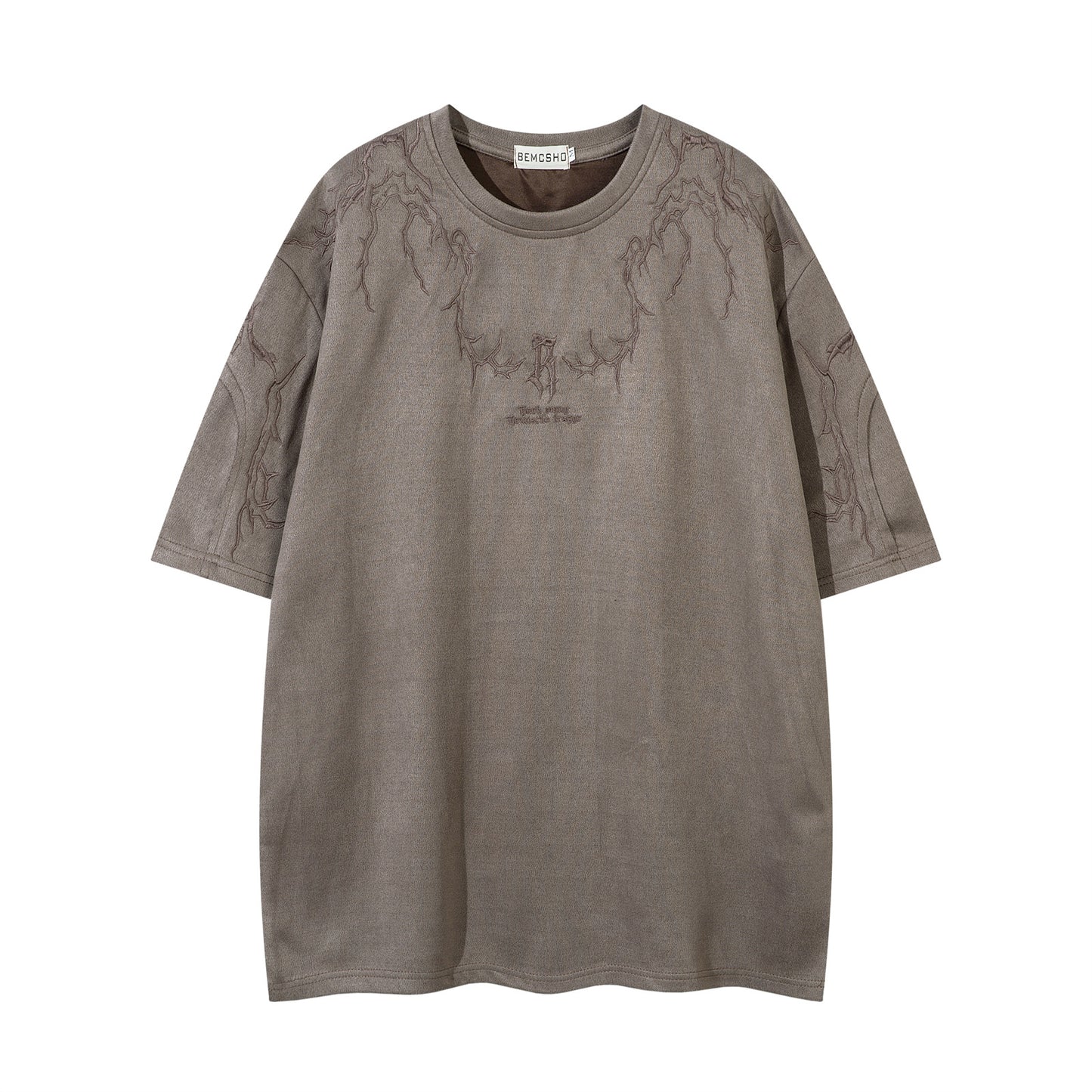 Embroidered short sleeved T-shirt top