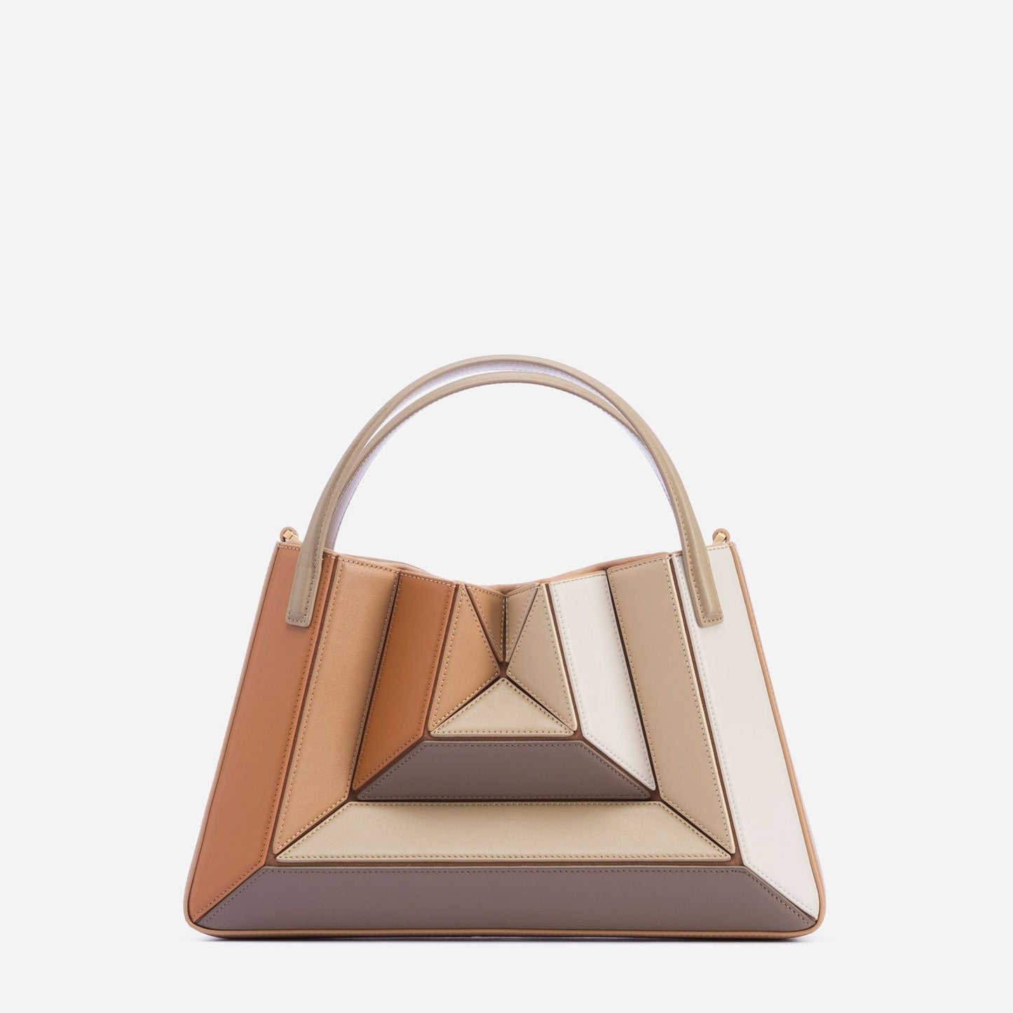 Contrast color stitching women's handbag