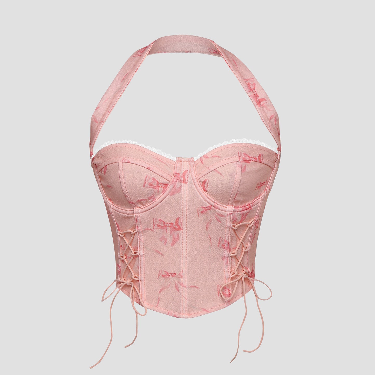 Sexy Chest Top with Strapless Halter Neckline