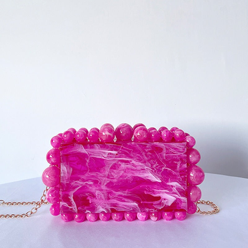 Acrylic Cloud Gel Bag Sparkling Bead Women's Bag