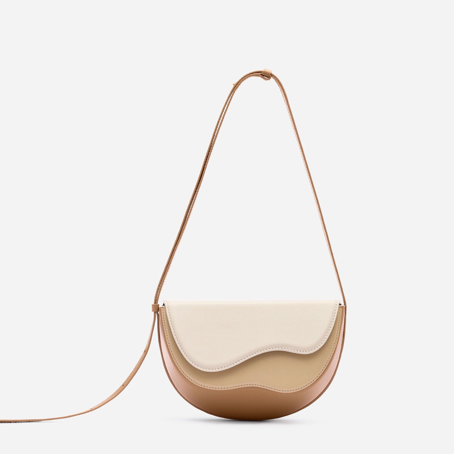 Spliced Single Shoulder Contrast Crossbody Handbag