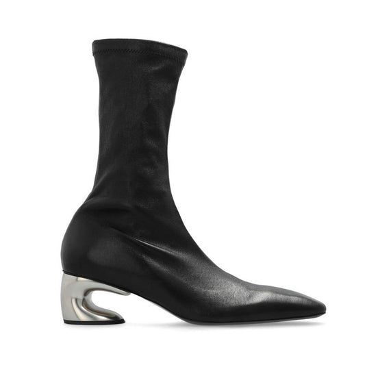 Square Toe Leg Wrap Elastic Long Boots