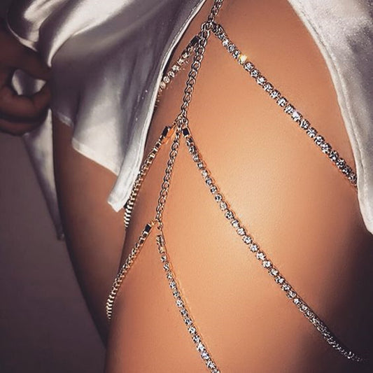 Trending Fashion body chain multi-layer leg chain