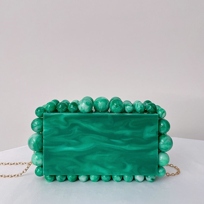 Acrylic Cloud Gel Bag Sparkling Bead Women's Bag