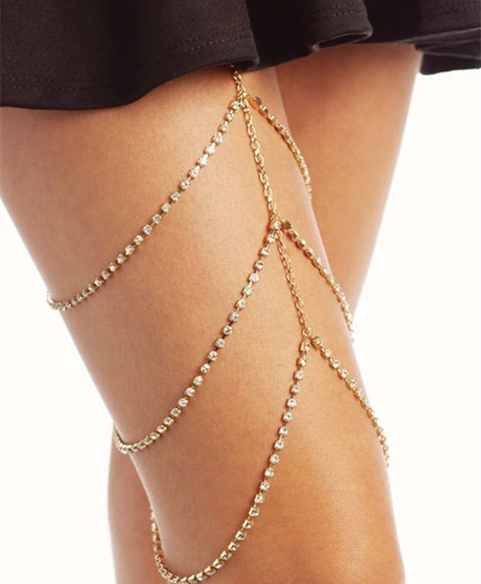 Trending Fashion body chain multi-layer leg chain