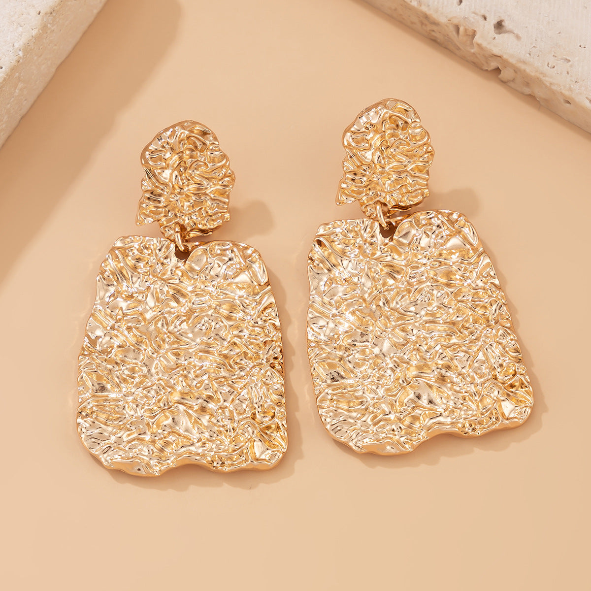 Luxury Gold scallop earrings  large circle earrings