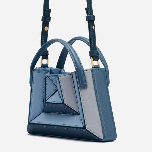 Contrast color stitching women's handbag