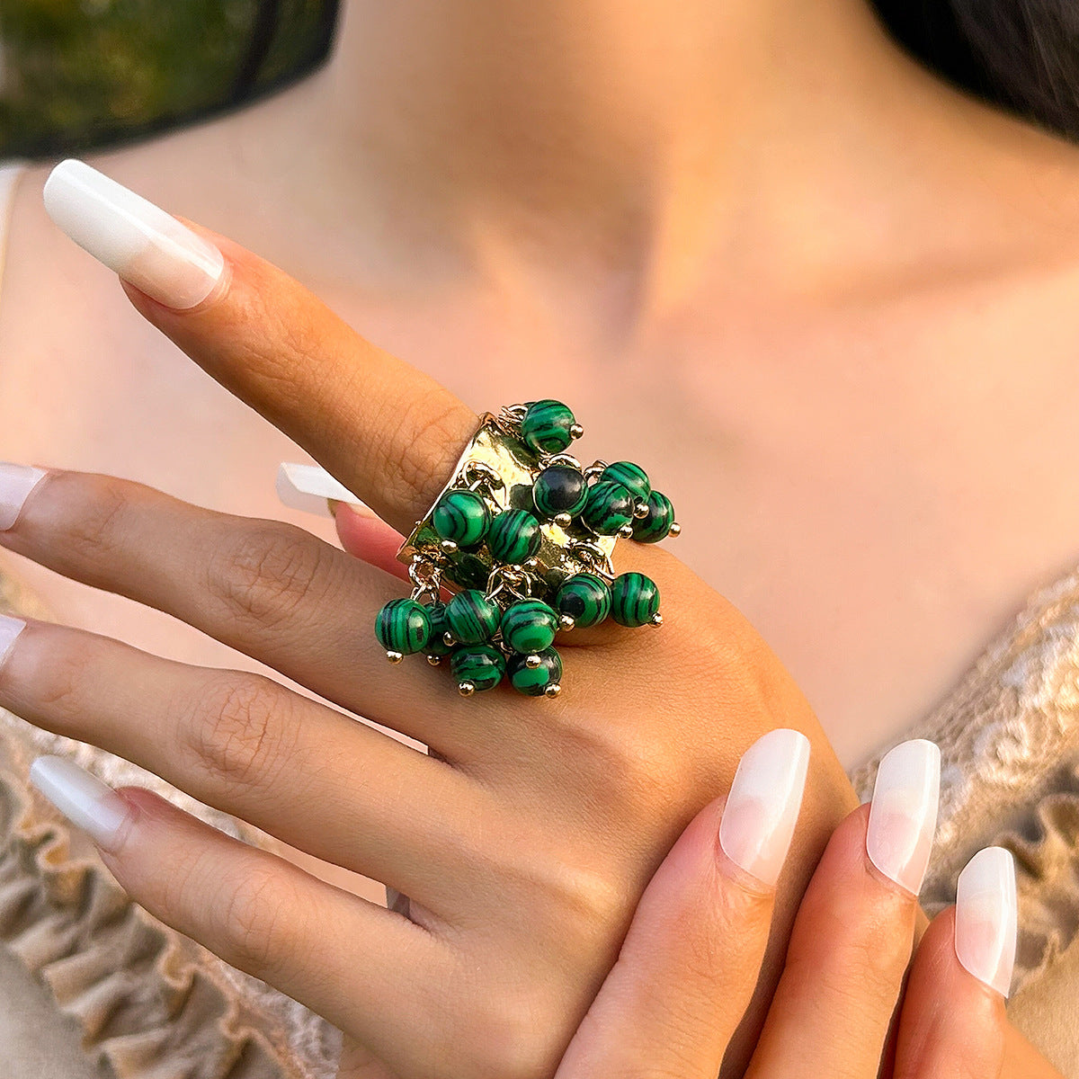 Trending Vintage palace peacock stone circular Ring