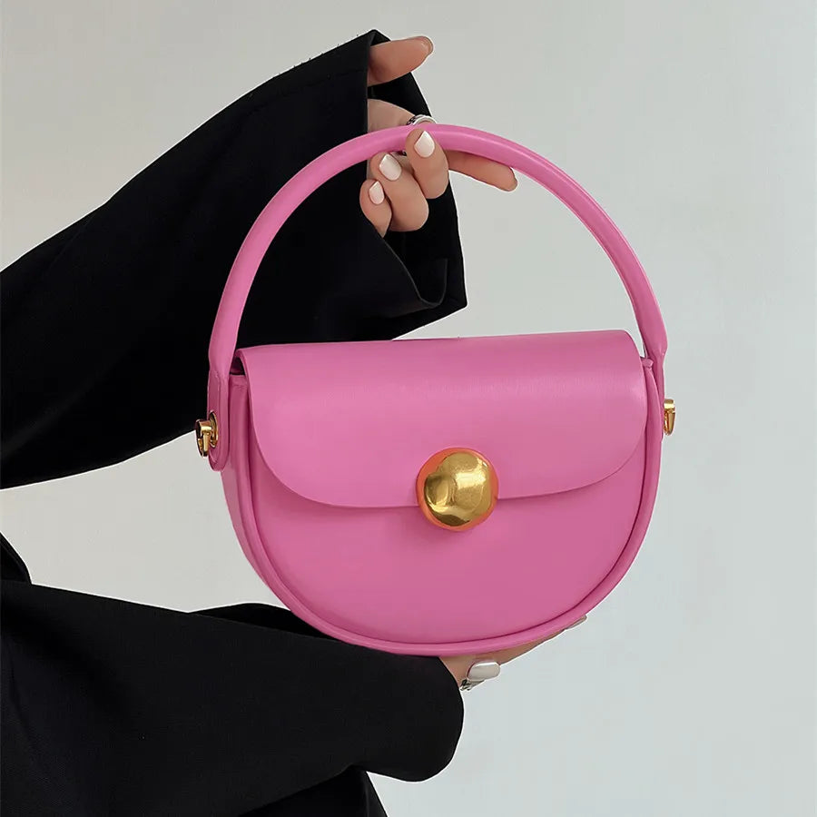 Women Luxury  New Fashion Round Bags Trend Shoulder Handbag