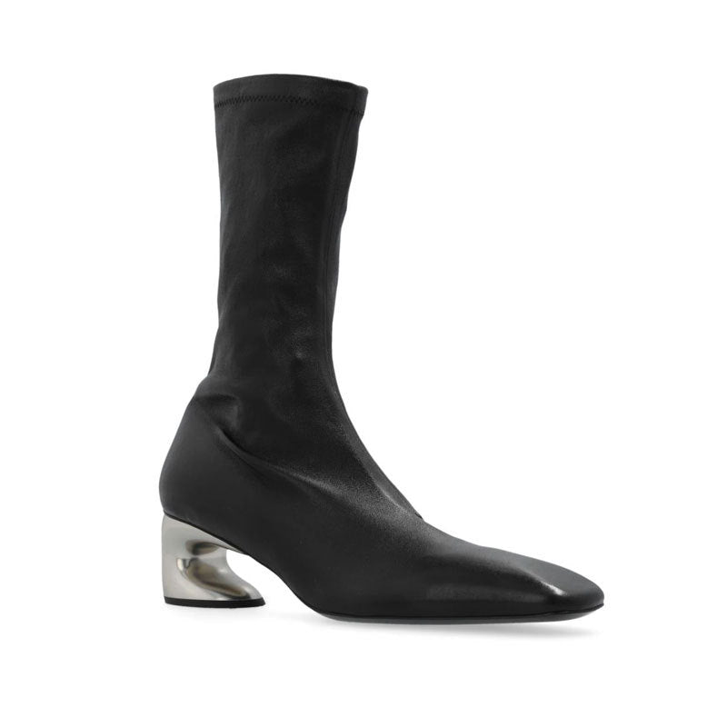Square Toe Leg Wrap Elastic Long Boots