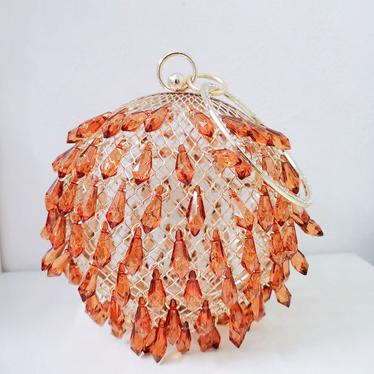 Waterdrop Birdcage Acrylic Handheld Dinner Bag