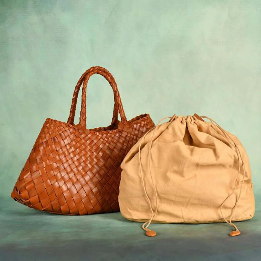Leather Weave Hand Bags Tote Top Quality Beach Hobos Handbag