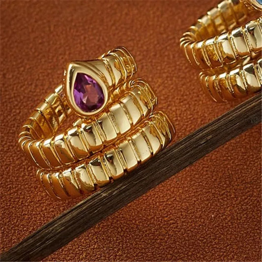 Luxury Style Europe And America Metal Gold Ring