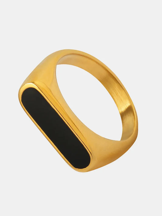 Trending New French fashion geometric glazed ring