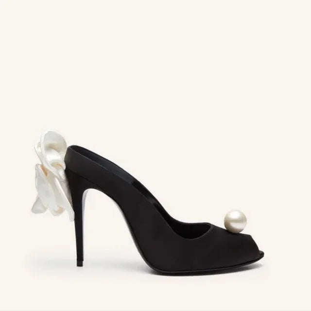Women’s Pearl Flower High Heel Sandals