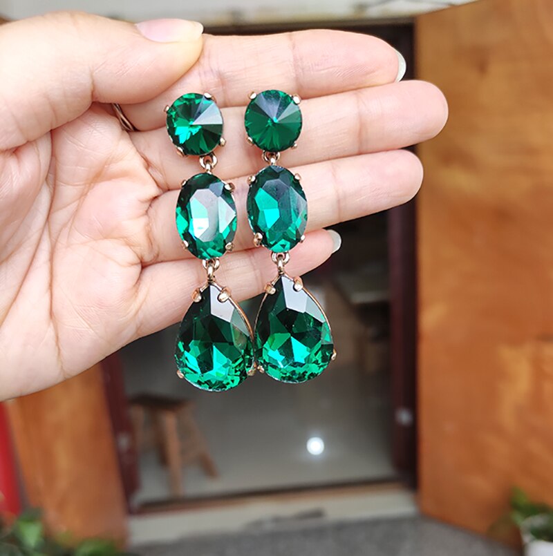 Fashion Dazzling Crystal Earrings Trendy Summer for Women
