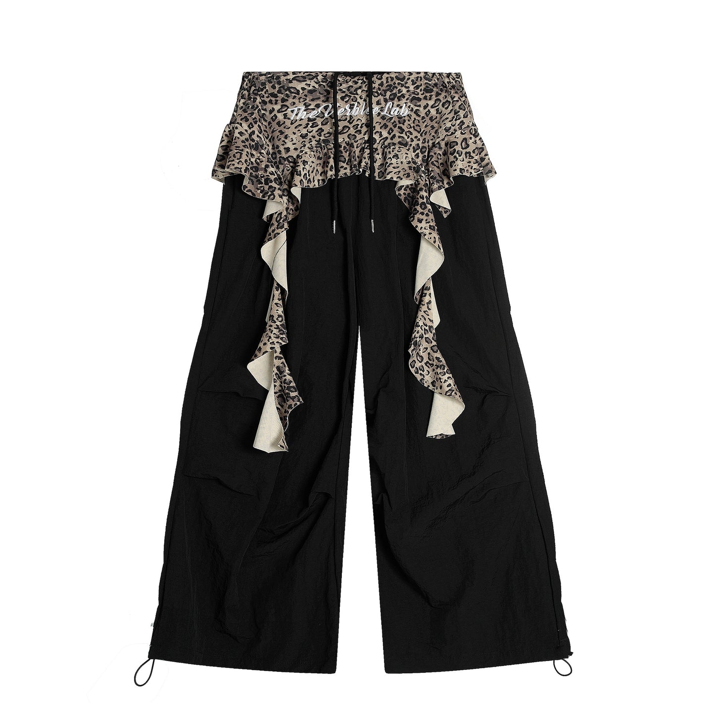 Retro spicy girl leopard print paratrooper pants for women