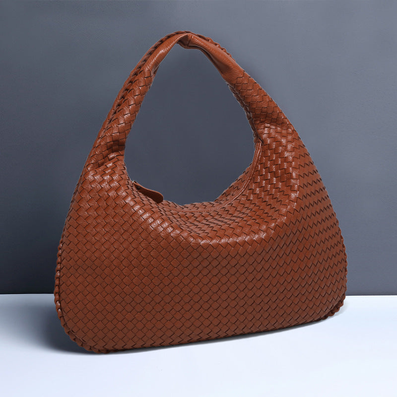 Fashion Handwoven Crescent Dumpling Bag