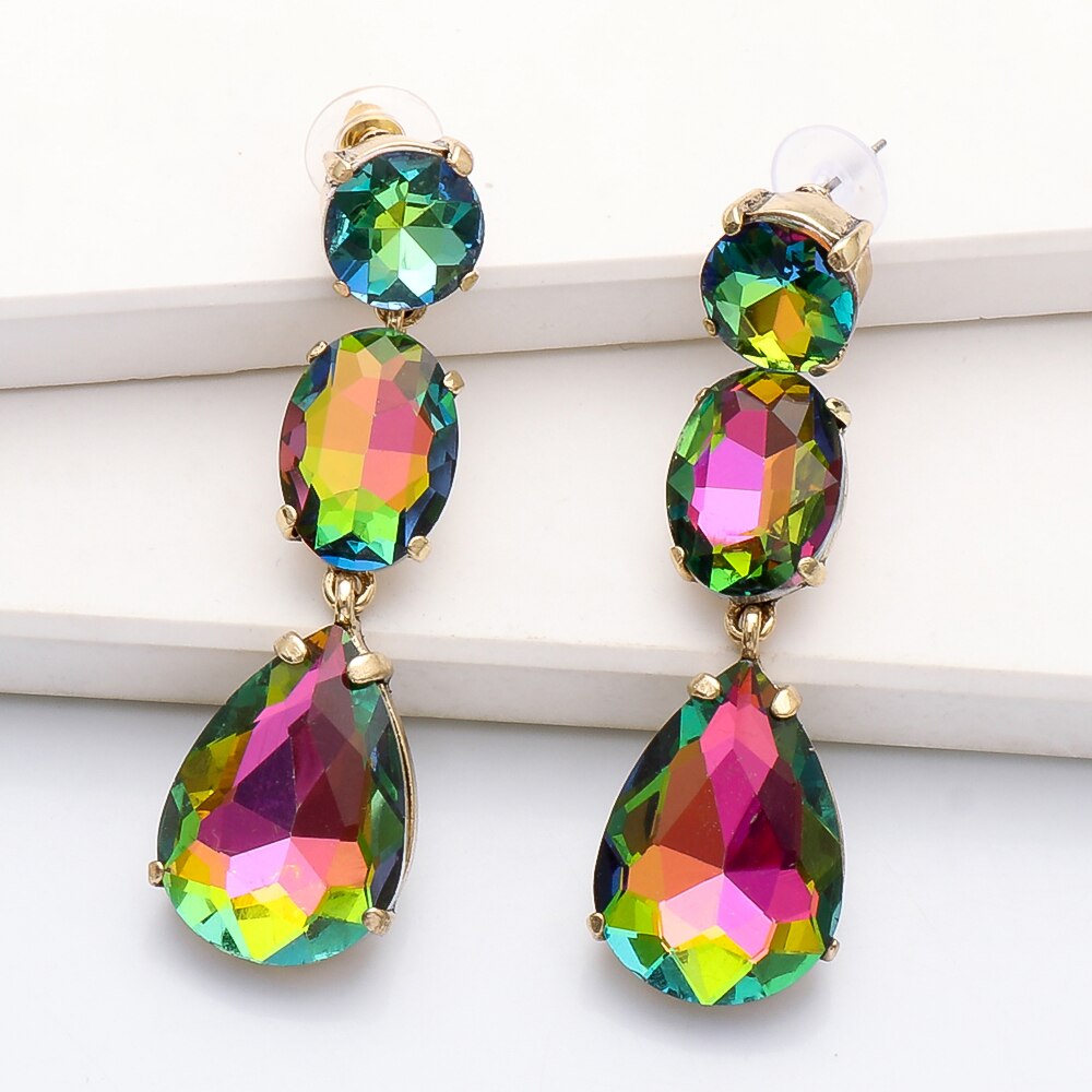 Fashion Dazzling Crystal Earrings Trendy Summer for Women