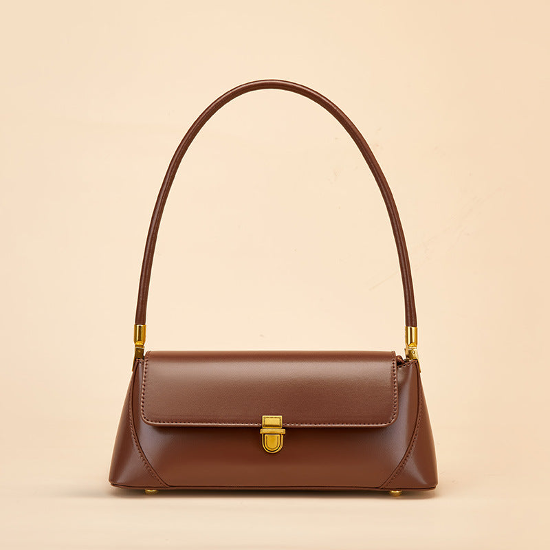 French Baguette Summer Genuine Leather  Handbag