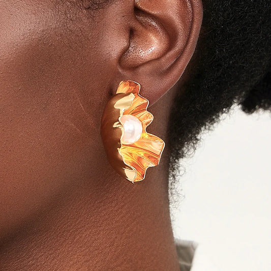 Shell Pearl Summer Earrings Trendy Fashion Women Jewelry