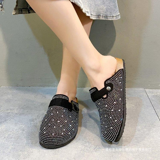 Flat Sole Rhinestone Birkenstock Sandals