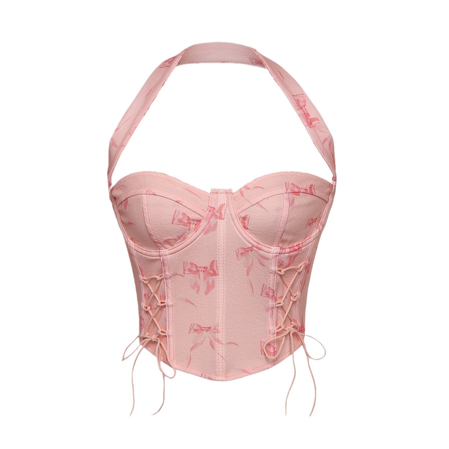 Sexy Chest Top with Strapless Halter Neckline
