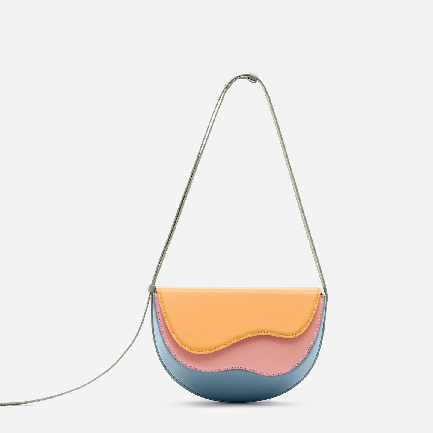 Spliced Single Shoulder Contrast Crossbody Handbag