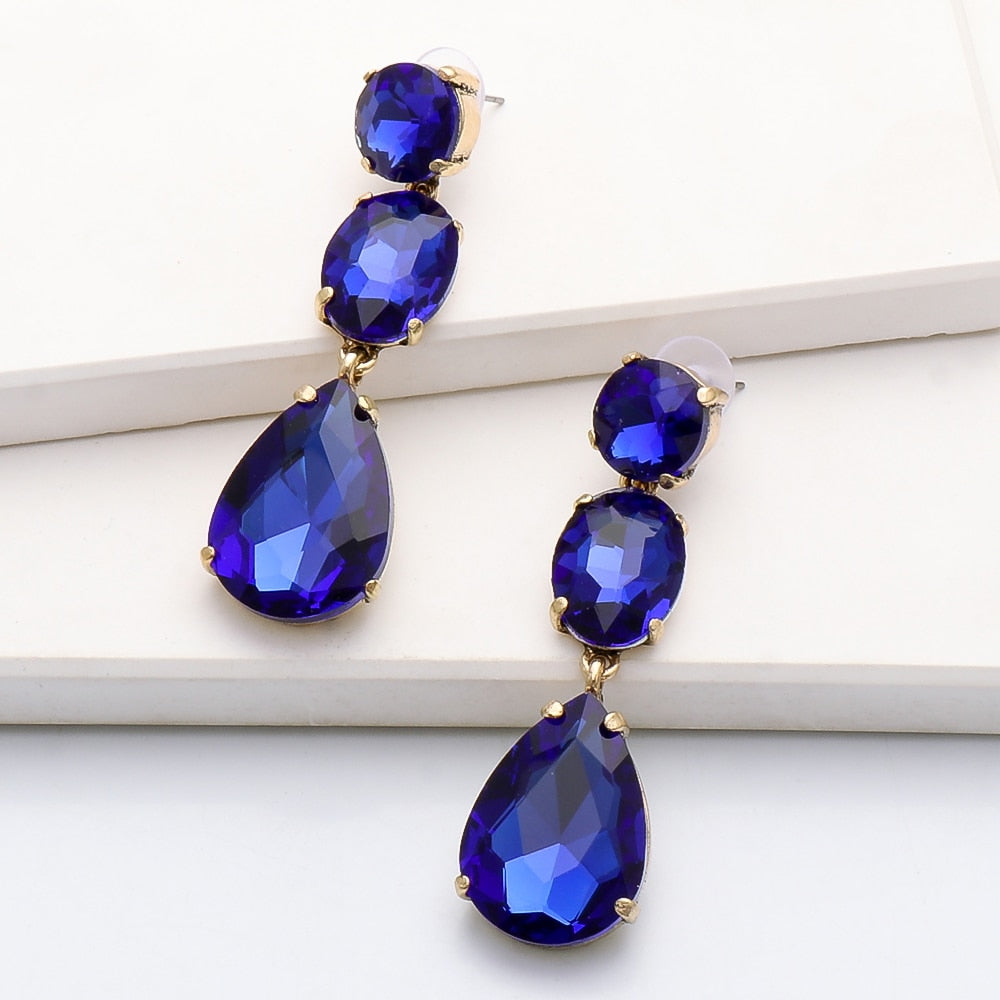 Fashion Dazzling Crystal Earrings Trendy Summer for Women