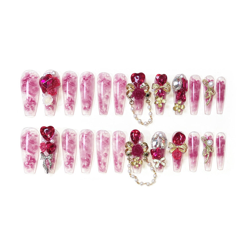 Finished Chinese Bow Fake Nail Patch