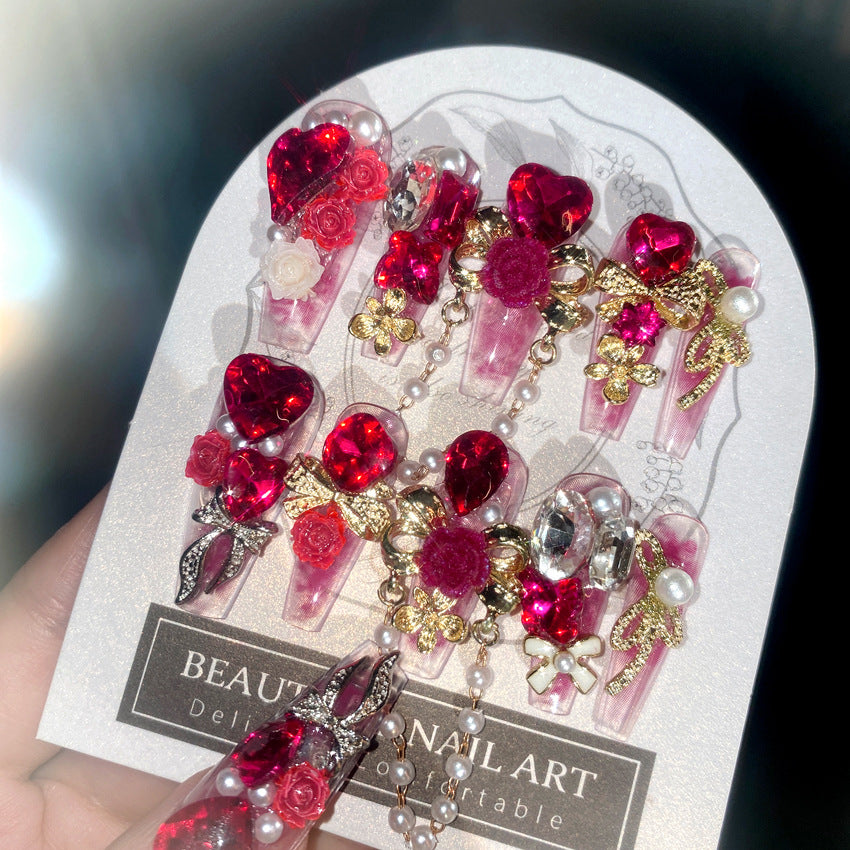 Finished Chinese Bow Fake Nail Patch