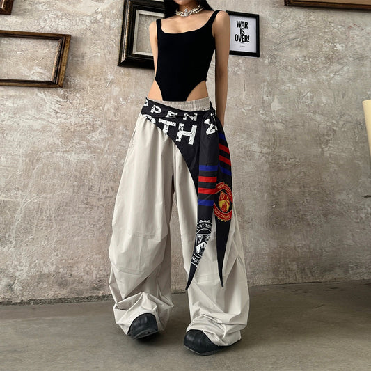 Trending  Women's summer with fart curtain loose wide leg pants