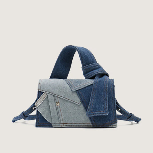 Women’s Denim Patchwork Shoulder Crossbody Bag
