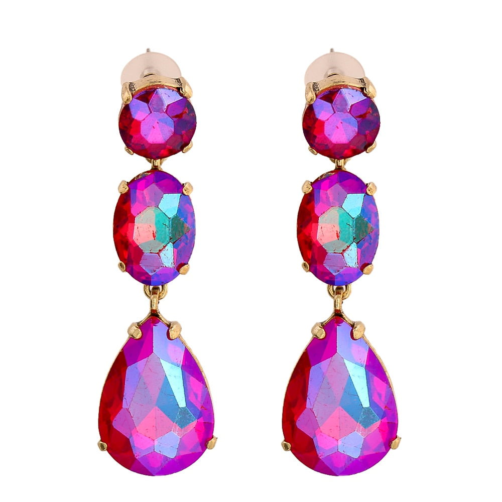 Fashion Dazzling Crystal Earrings Trendy Summer for Women