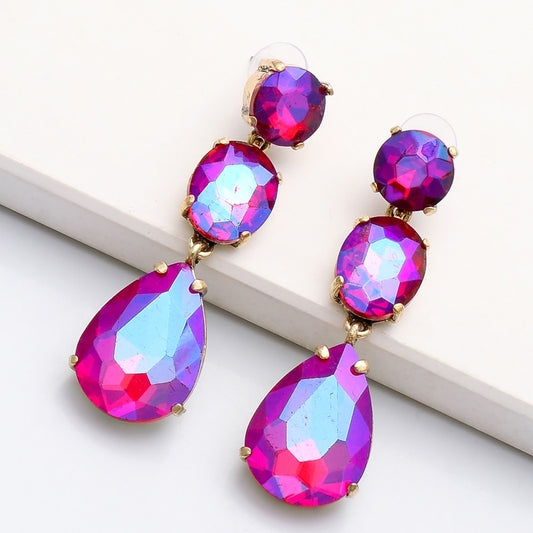 Fashion Dazzling Crystal Earrings Trendy Summer for Women